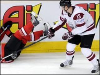 A Latvian ice hockey player