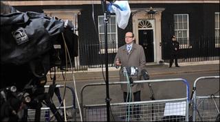 BBC political editor Nick Robinson outside 10 Downing Street