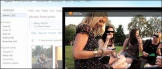 Screenshot of Windows Live Hotmail, Microsoft