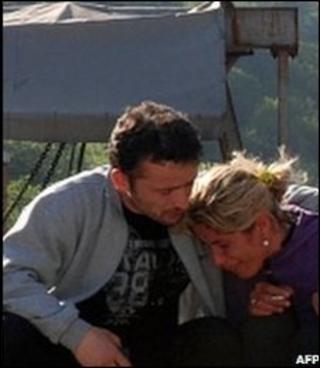 Relatives of trapped miners