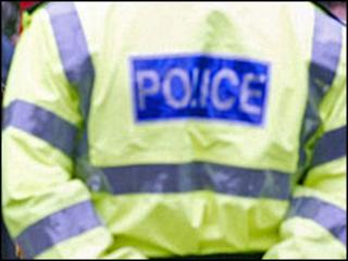Policeman's back
