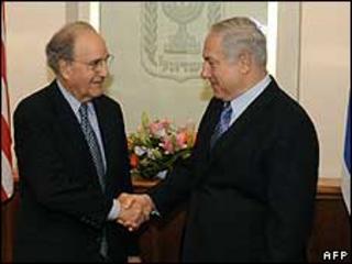 George Mitchell and Benjamin Netanyahu