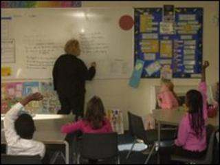 Teacher in classroom