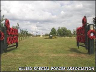 The planned site for the Allied Special Forces shelter