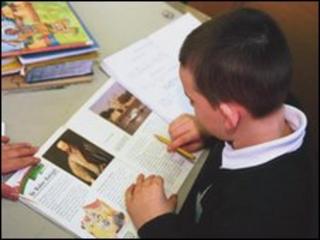Boy reading