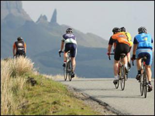 Cyclists on Skye
