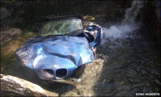 Car at bottom of ravine