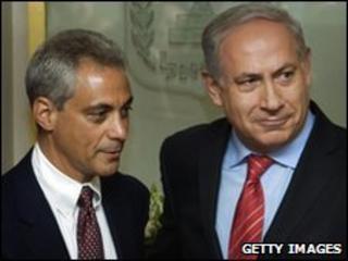 Rahm Emanuel (left) Benjamin Netanyahu (right)