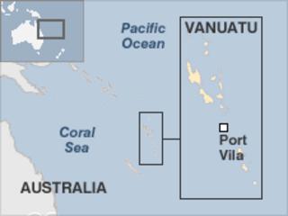 Vanuatu locator map