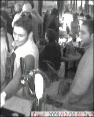 Stuart Slade facing bar (left) with Bishop nearby (right)