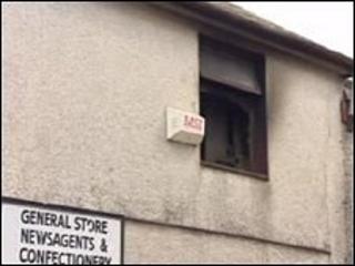 Scene of fire in Caernarfon
