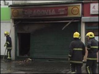 Firefighters at scene of blaze