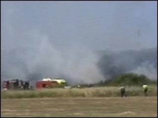 The scene of the crash
