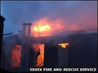 Fire at old barracks in Colchester