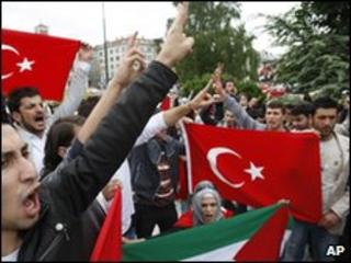 Anti-Israel protest, Sarajevo (31/05/10)