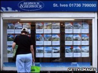Estate agent's window