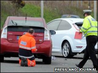Jogger crash scene