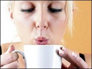 Woman drinking coffee