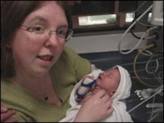Donna Maben with her son Travis