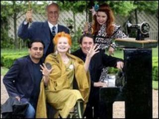 Left to right, Sanjeev Bhaskar, Dame Vivienne Westwood, Jools Holland, Paloma Faith, Roger Saul