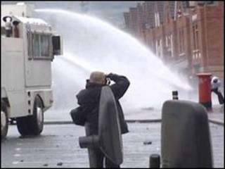 Water cannon fired during north Belfast trouble last year