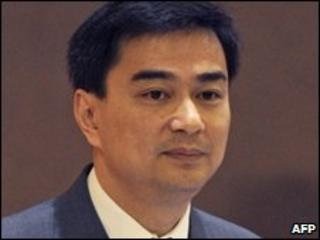 Abhisit Vejjajiva during a no-confidence debate in Bangkok, 1 June