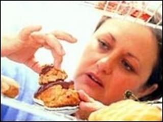 Woman snacking