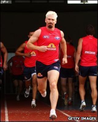 Jason Akermanis of the Western Bulldogs team
