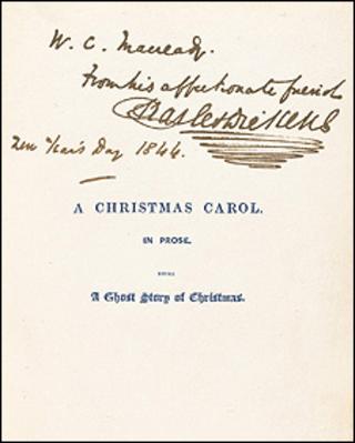 Charles Dickens inscription