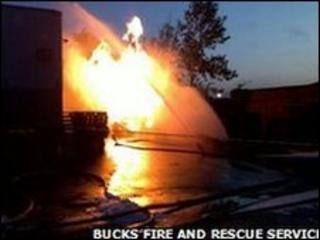Fire at gas substation in Wolverton, Milton Keynes