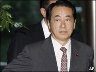 Naoto Kan, seen leaving the Prime Minister's residence on 2 June 2010