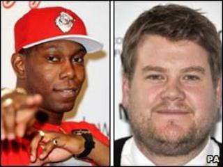Dizzee Rascal and James Corden