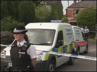 Police at the scene
