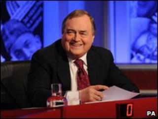 John Prescott on the set of the quiz show Have I Got News For You