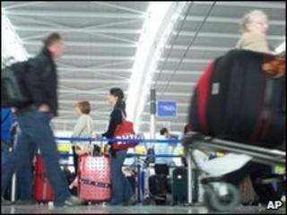 BA passengers at Heathrow Terminal Five