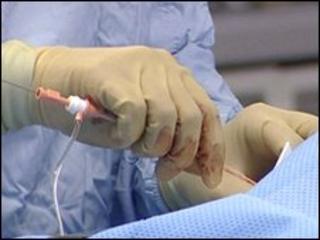 Exploratory heart operation on a patient
