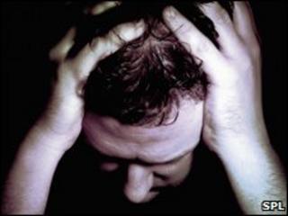 Stressed man