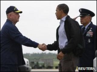 Obama arrives in Louisiana