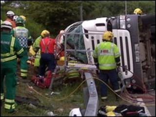 Bickenhill crash scene