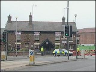 Scene of the shooting in Crosby