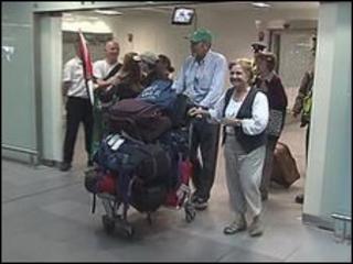 The five arrived back at Dublin airport on Monday morning