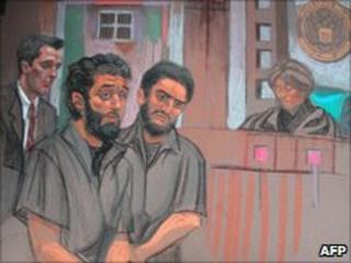 Mohamed Alessa and Carlos Almonte appear in court