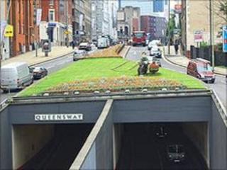 Suffolk Street Queensway tunnel in Birmingham