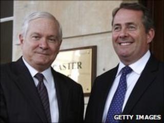 Robert Gates and Dr Liam Fox