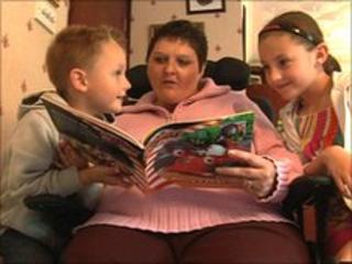 Zoe Frisby with her children Bethany and Danny