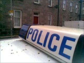 Grampian Police at death scene