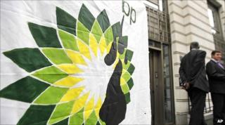 BP logo attacked by Greenpeace