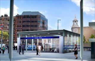 Revamped Victoria Station entrance