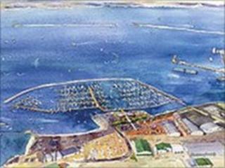 Artist's impression of the new marina (courtesy of Dean & Reddyhoff)