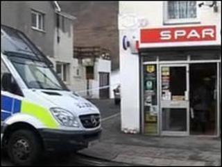 Police at the scene